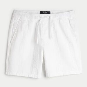 Hollister Crisp Seersucker Fabric White Casual Shorts